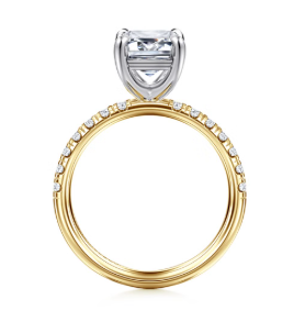 The Winslow -14K Yellow Gold Emerald Cut Diamond Engagement  Ring by Gabriel &amp; Co.
