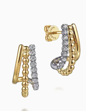 14k earrrings &amp; diamond