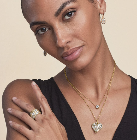 Trust Your Journey Golden Heart Necklace