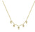 14K Yellow Gold Kite Shaped Drops Station Necklace with Diamonds