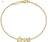 14K Yellow Gold LOVE Chain Bracelet