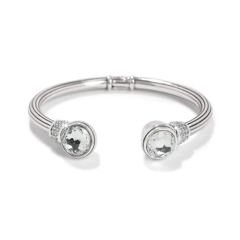 Meridian Aurora Petite Hinge Bangle (Silver) by Brighton