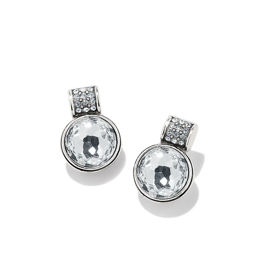 Silver Meridian Aurora Petite Crystal Post Earrings by Brighton