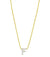 14K Mini Diamond F Initial