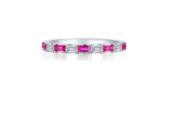 Baguette Half-Eternity Band