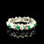 Vintage Estate 14k White Gold Diamond And Emerald Ring