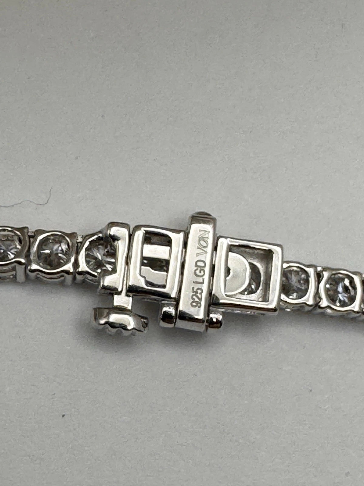 Sterling Silver 925 Lab Grown Diamond Tennis Eternity Necklace 10 Carat Diamonds