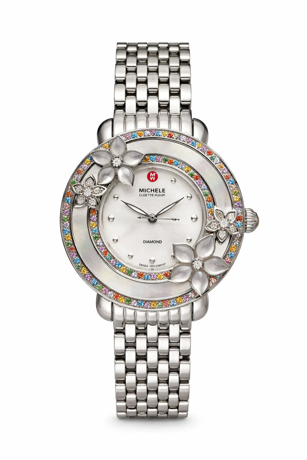 Michele Cloette Butterfly Limited Edition Diamond Watch Multicolor Gemstones