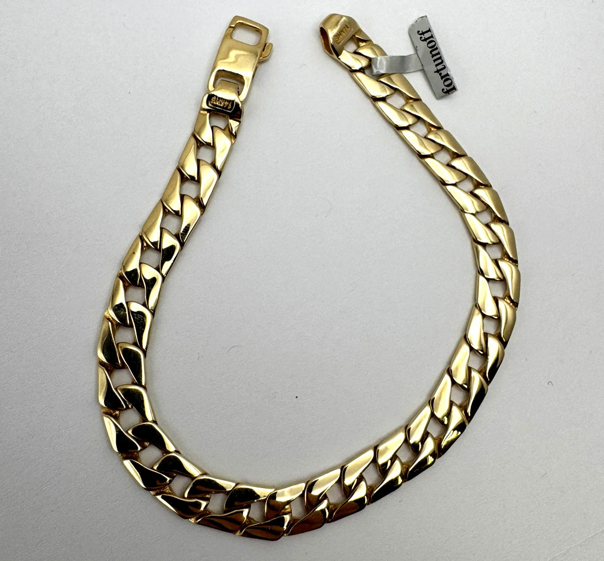 14k Yellow Gold 8.25&quot; Cuban Curb Link 21.92 grams Bracelet
