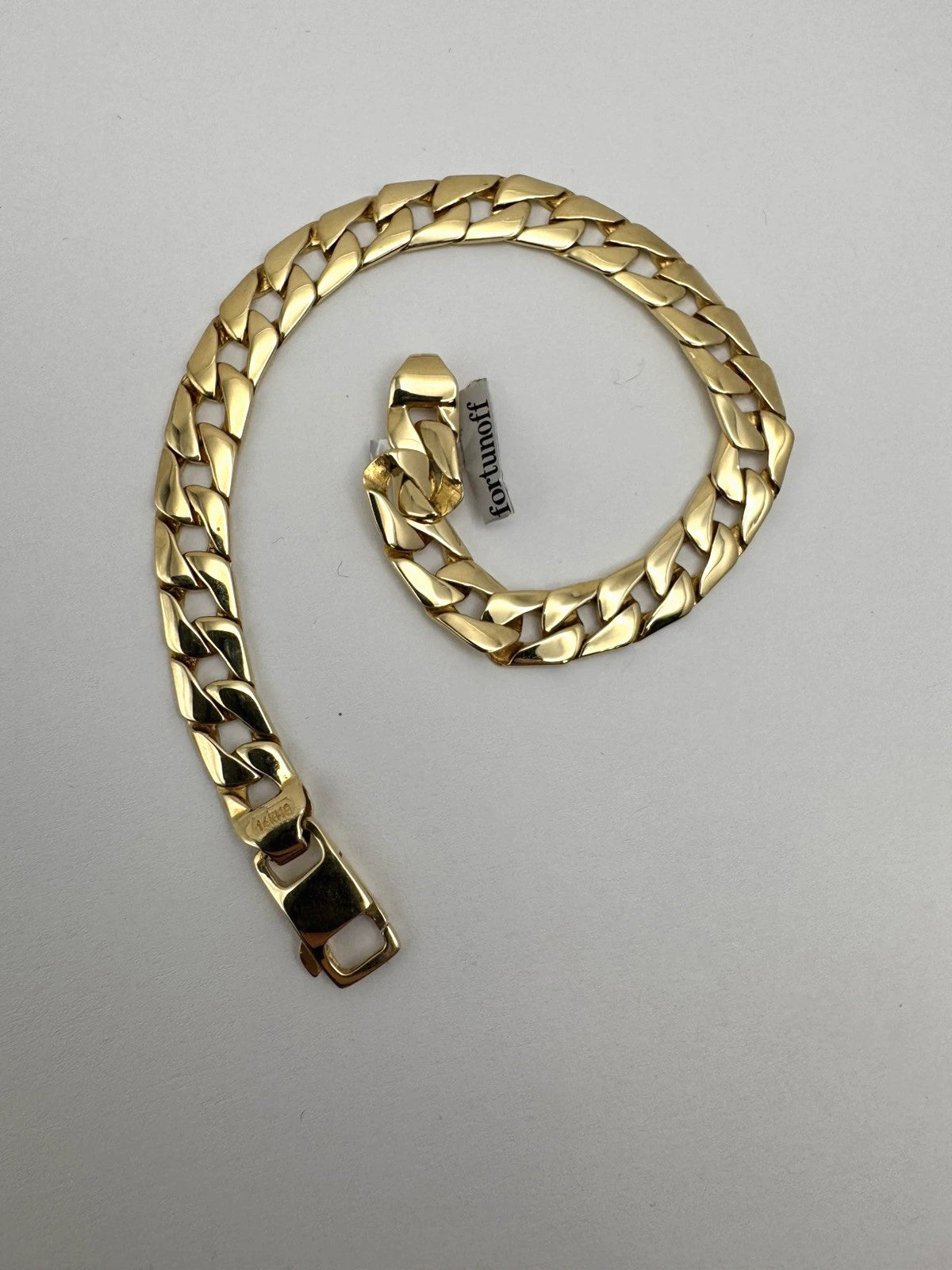14k Yellow Gold 8.25" Cuban Curb Link 21.92 grams Bracelet