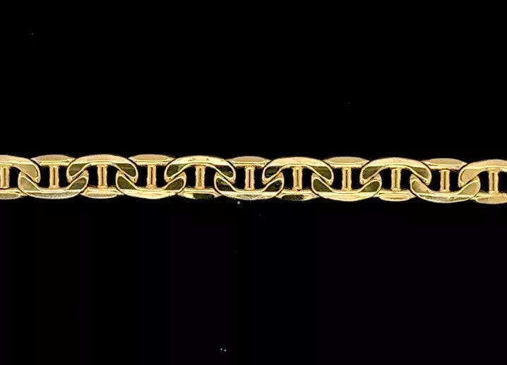 14k Yellow Gold Gucci Link 9 Inch Bracelet 10.3 Grams