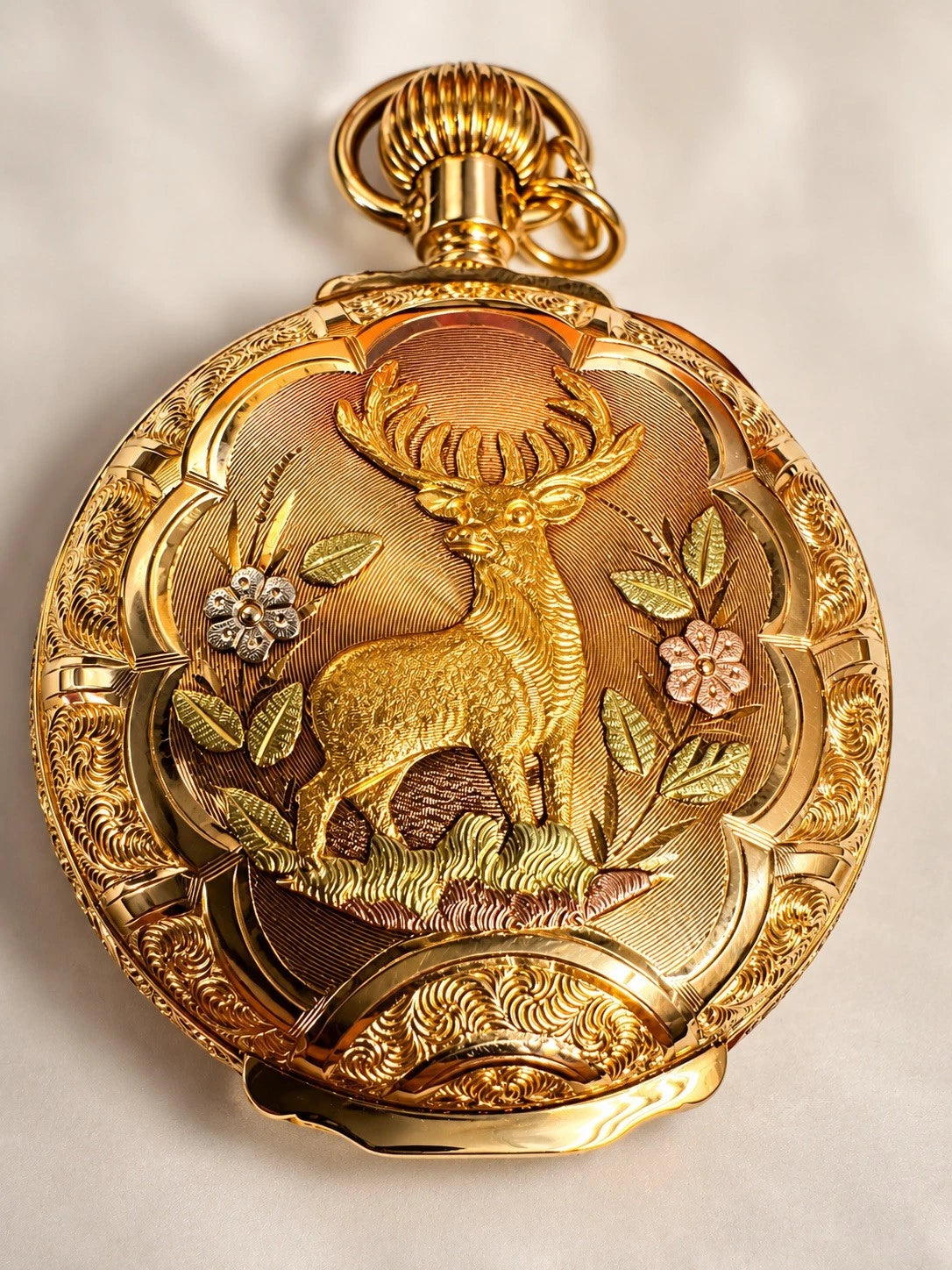Waltham 14k Solid gold Multi-Color 1900 Antique Pocket Watch Runs Full Hunter