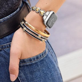 Pretty Tough Two Tone Heart Watch Band Style by Brighton