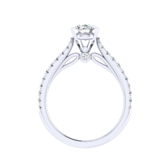 The Sarah, 14kt white gold Oval Diamond Engagement Ring, 3.37CTW by Gabriel &amp; Co. (In Stock)