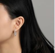 Lafonn Sterling 1.8 ctw Oval Hoop Earrings