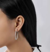 Lafonn Sterling Hoop Earrings