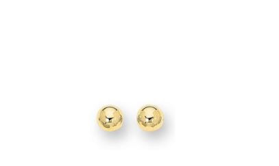 14K Yellow Gold Polished 8mm Post Earring