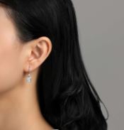 Bezel-Set Drop Earrings