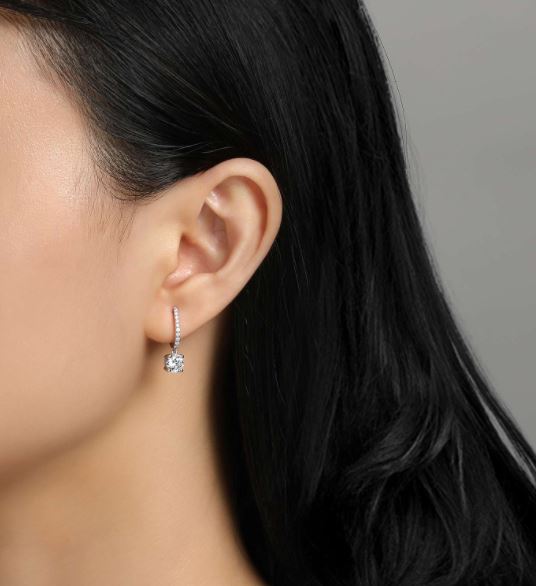 Solitaire Dangle Earrings