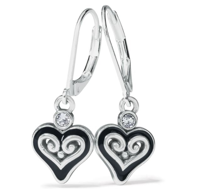 Alcazar Mystique Heart Leverback Earrings by Brighton