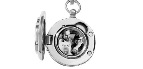 Interlok Small Round Locket Necklace From the Interlok Collection