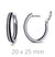 2.85 CTW Oval Hoop Earrings