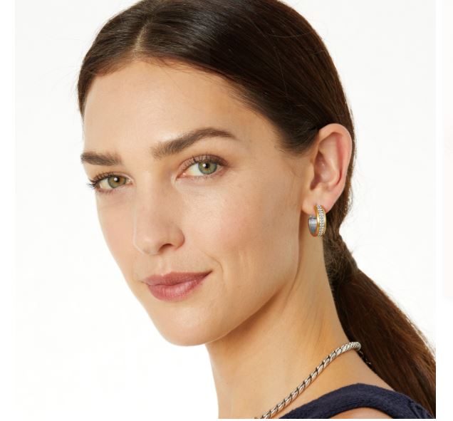 Meridian Two Tone Hoop Earrings