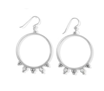 Twinkle Granulation Round French Wire Earrings