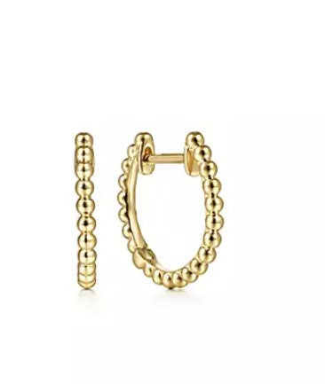 14K White Gold Bujukan Huggies