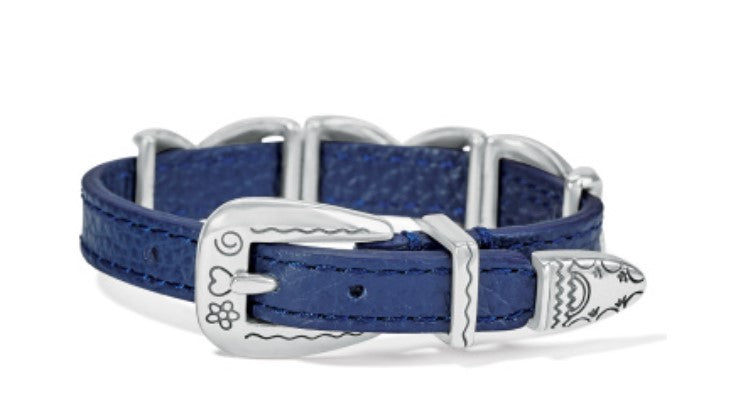 Kriss Kross Etched Bandit Bracelet- FRENCH BLUE