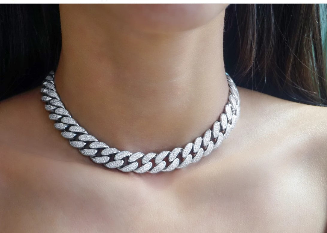 GOLD ICED CUBAN NECKLACE