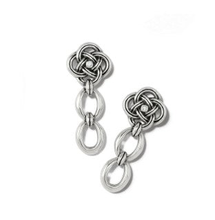 Interlok Knot Link Post Drop Earrings