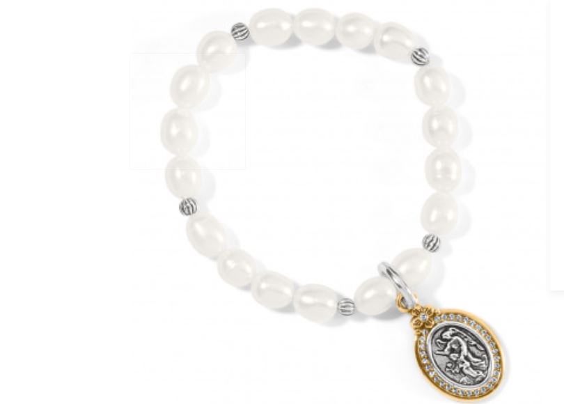 Guardian Angel Pearl Stretch Bracelet
