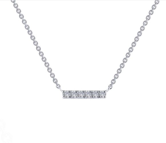 0.09 CTW Dainty Bar Necklace
