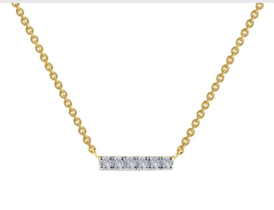 0.09 CTW Dainty Bar Necklace