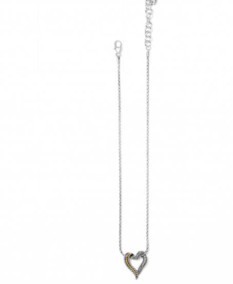 Callie 2-Tone Heart Necklace