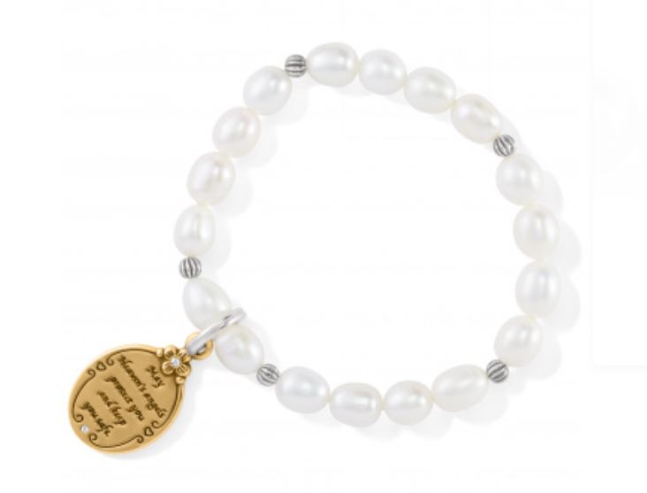 Guardian Angel Pearl Stretch Bracelet