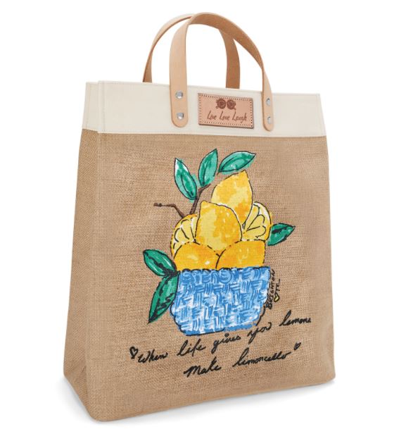 Main Squeeze Burlap Tote