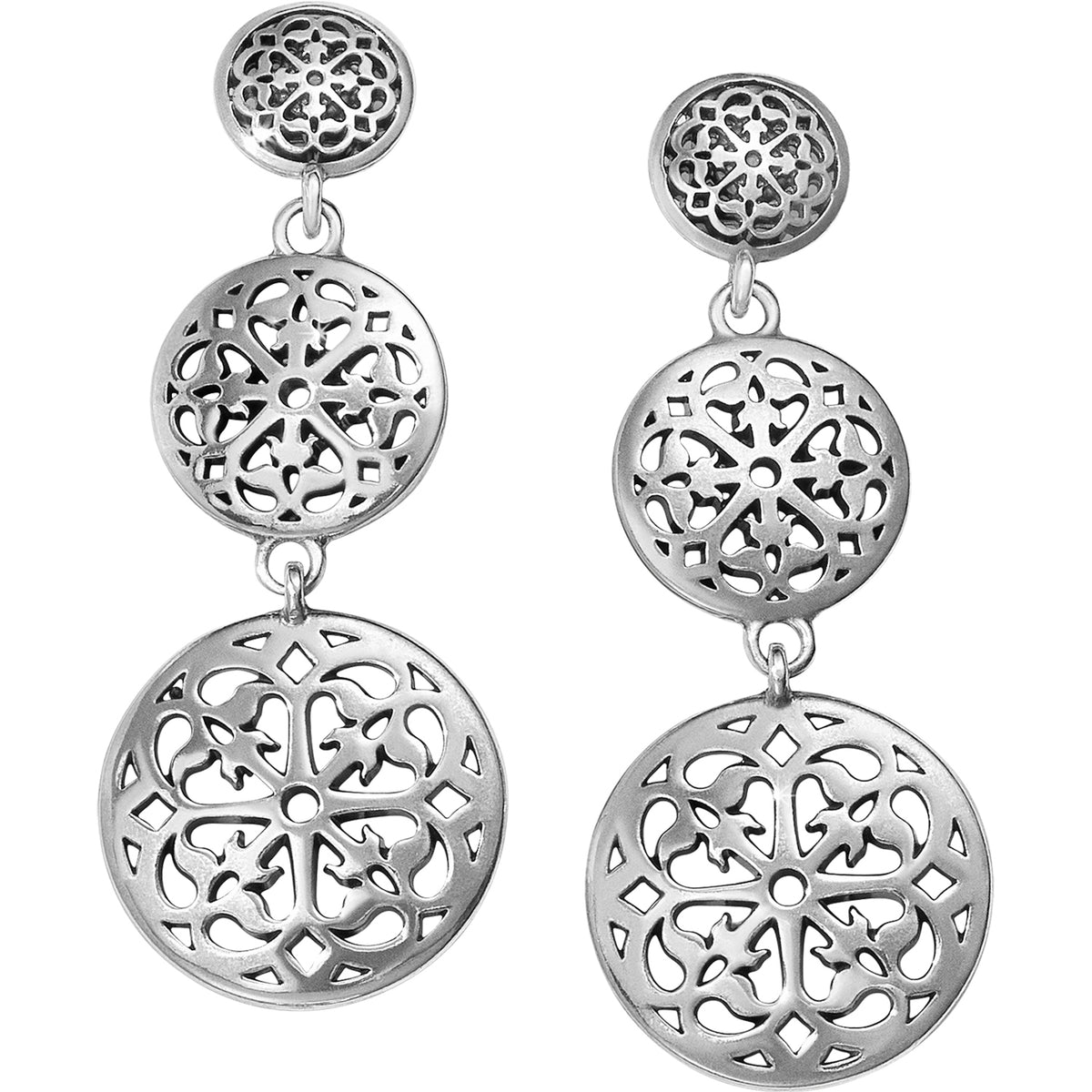 Ferrara Medallion Post Drop Earrings