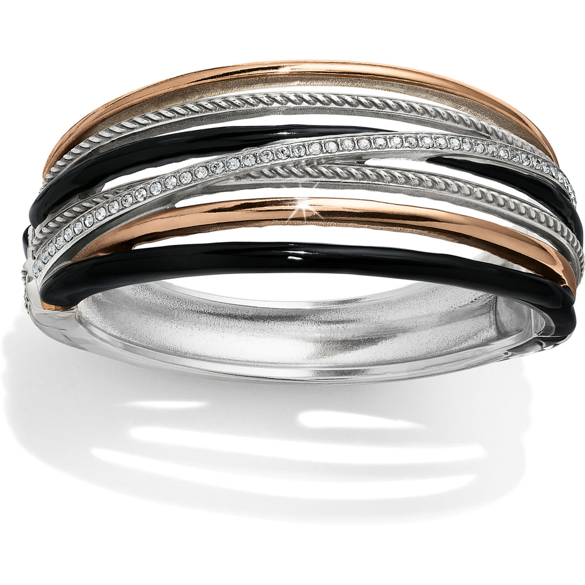Neptune&#39;s Rings Black Hinged Bangle
