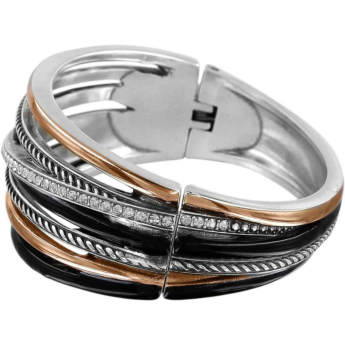 Neptune&#39;s Rings Black Hinged Bangle