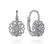 925 Sterling Silver White Sapphire Vintage Inspired Openwork Drop Earrings