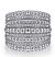 925 Sterling Silver White Sapphire Bujukan Ladies Ring